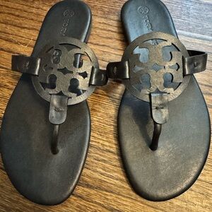 Tory Burch Black Leather Sandals
